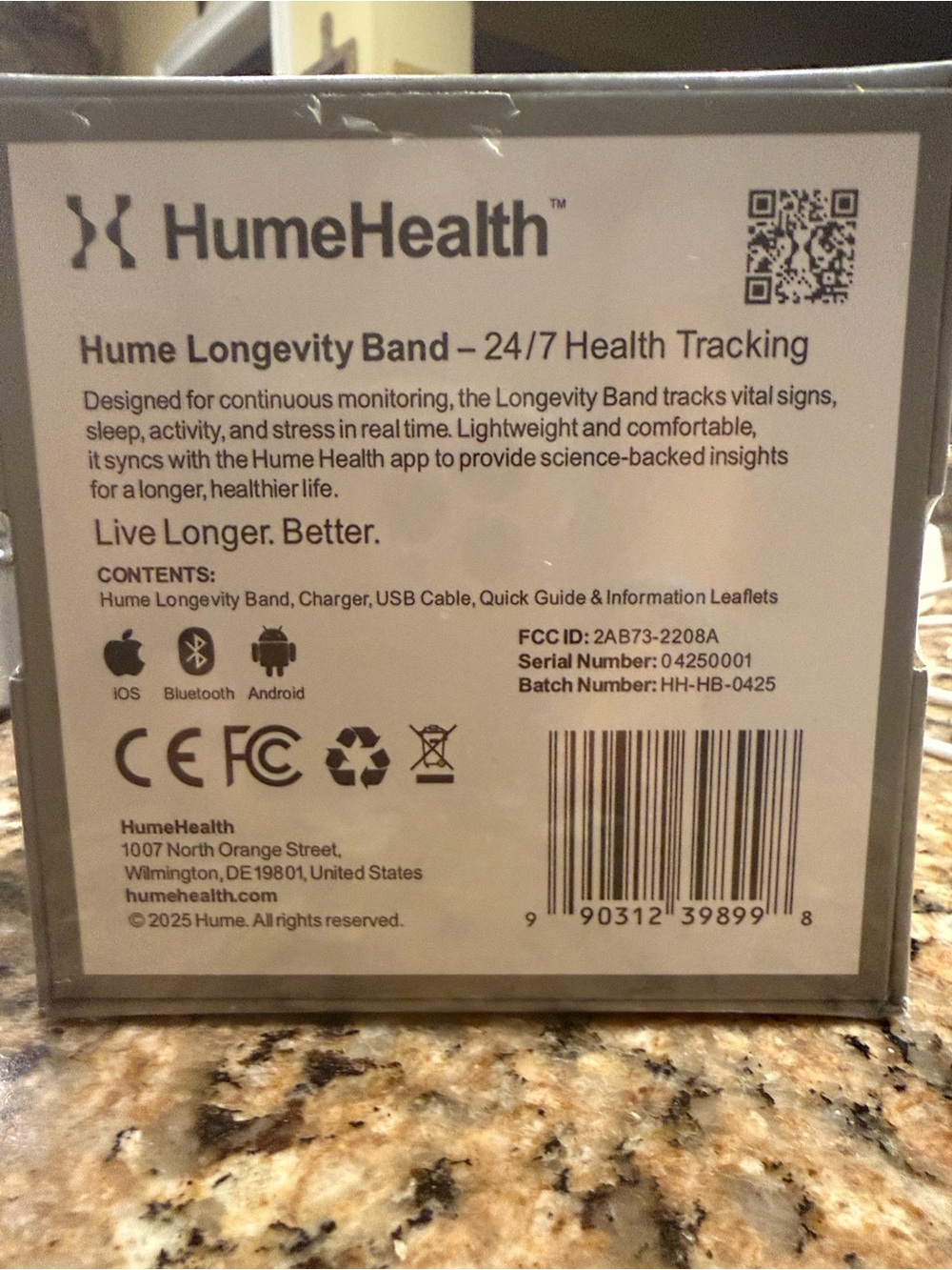 Hume Health 1.0 Smart health and fitness tracker